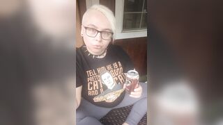 Chubby Goth Girl SFW Smoking