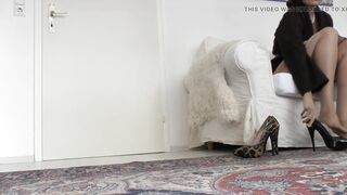 Lady Victoria Valente - Demonstration of 2 Pairs of High Heels, Walking in High Heels and JOI