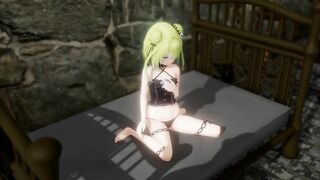 Uruha Rushia Bondage Hentai Mmd 3D Blonde Hair Color Edit Smixix