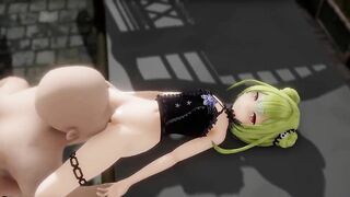 Uruha Rushia Bondage Hentai Mmd 3D Blonde Hair Color Edit Smixix