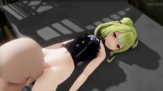 Uruha Rushia Bondage Hentai Mmd 3D Blonde Hair Color Edit Smixix