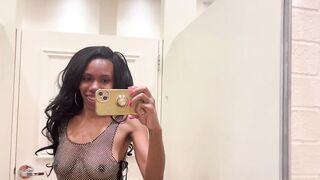 Fishnet Try On in Fitting Room