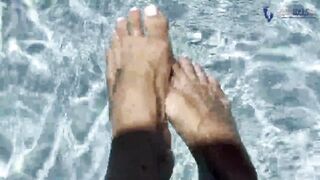 Ukrainian Goddess's Sexy Feet by the Pool