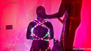 12% Bondage lights trailer, deep throat and fucking - Alex Latex